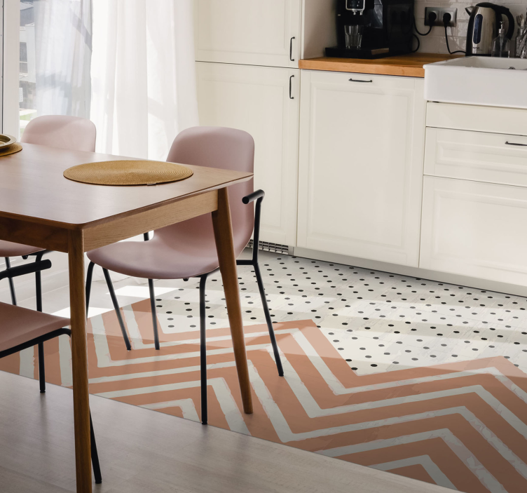 Zigzag dottet pattern geometric rug - TenStickers
