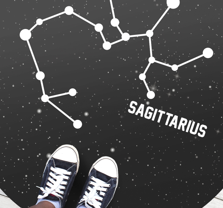 Zodiac sign Sagittarius modern rug - TenStickers