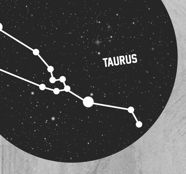 Zodiac sign Taurus  modern rug - TenStickers
