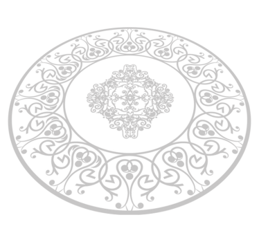 round damask white rug - TenStickers
