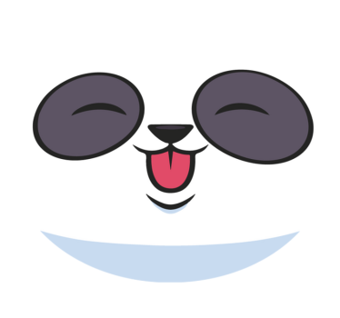 Panda face white rug - TenStickers