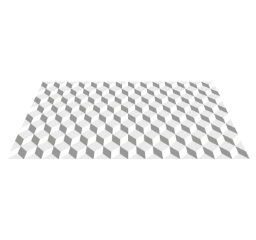 grey cubes design kitchen mat - TenStickers