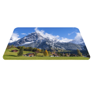 Alps view bathroom mat - TenStickers