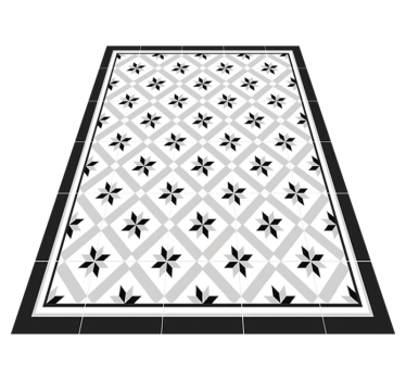 Hydraulic Black kitchen mat - TenStickers