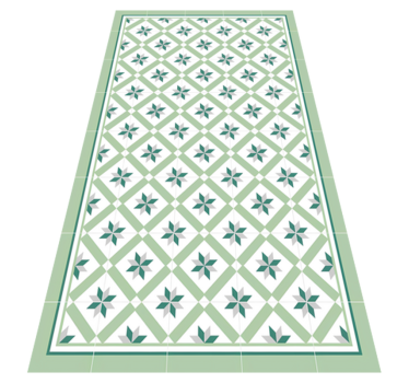 Hydraulic Green kitchen mat - TenStickers