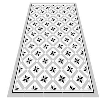 Hydraulic Grey kitchen mat - TenStickers
