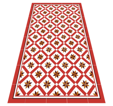 Hydraulic Red kitchen mat - TenStickers