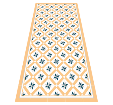 Hydraulic Yellow kitchen mat - TenStickers