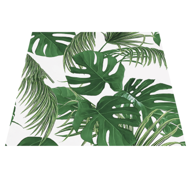 Tropical leaves design outdoor rug - TenStickers