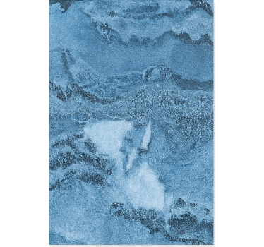 Deep blue texture marble rug - TenStickers