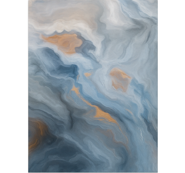 Amber-blue shades marble rug - TenStickers