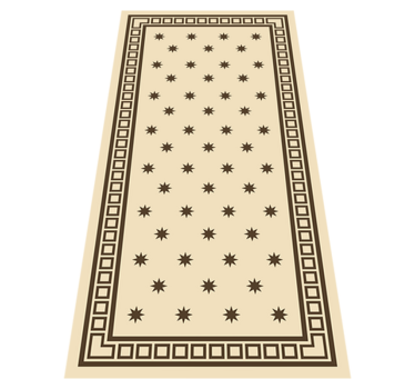 Vintage beige motif kitchen vinyl mat - TenStickers