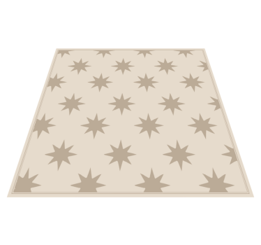 Starry beigemotif kitchen vinyl mat - TenStickers