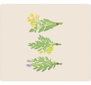 Elegant simple flowers kitchen vinyl mat - TenStickers
