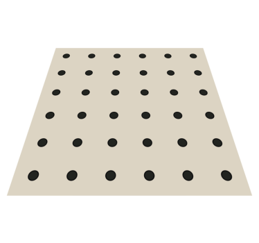 Beige poka dot pattern kitchen vinyl mat - TenStickers