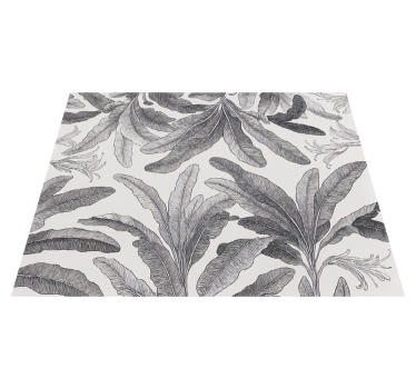 Graceful grey palms kitchen vinyl mat - TenStickers