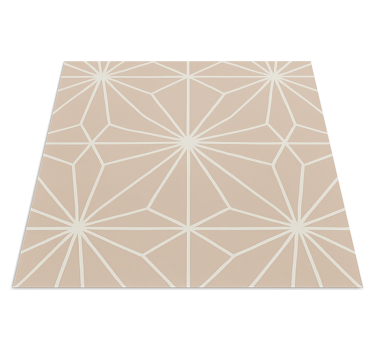 Kitchen vinyl mat in beige stars pattern - TenStickers