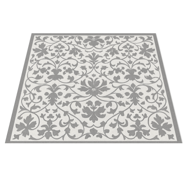 Elegant grey arabesque kitchen vinyl mat - TenStickers
