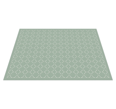 Muted celadon lattice kitchen vinyl mat - TenStickers