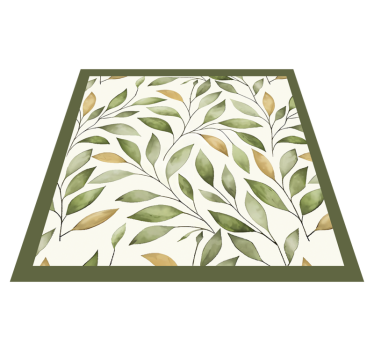 Kitchen vinyl mat watercolor leafy trail - TenStickers