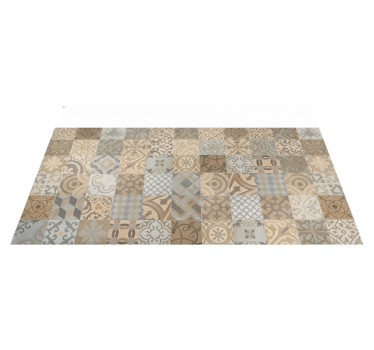 Earthy rustic collage kitchen vinyl mat - TenStickers