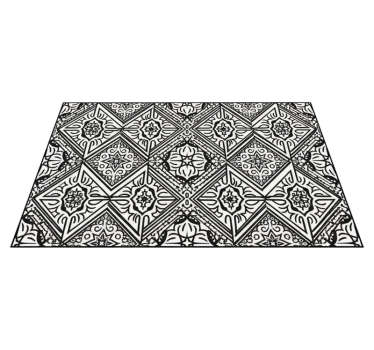 Kitchen vinyl mat in vibrant kaleidoscope design - TenStickers