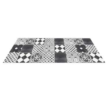 Kitchen vinyl mat in vibrant contrast kaleidoscope - TenStickers
