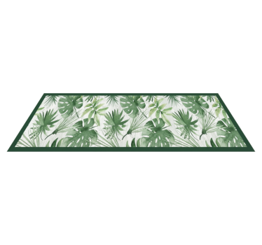 Kitchen vinyl mat watercolor tropical leaves - TenStickers