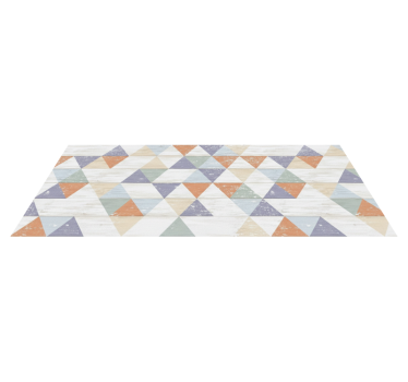 Kitchen vinyl mat in pastel timber triangles - TenStickers