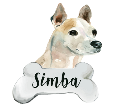Personalized dog name animal mat - TenStickers