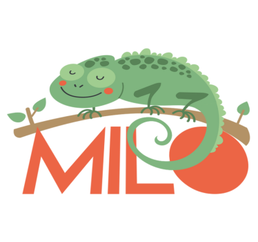 Chameleon with name animal mat - TenStickers