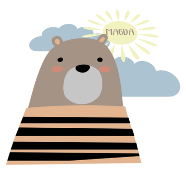 Customisable brown bear animal mat - TenStickers