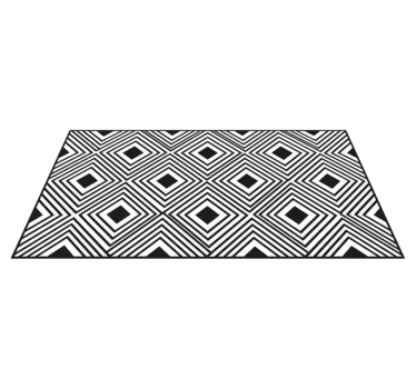 Kitchen vinyl mat in bold diamond lattice design - TenStickers