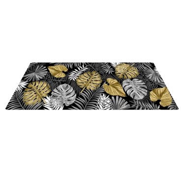 Kitchen vinyl mat luxurious gilded jungle design - TenStickers