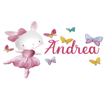 Animal mat ballet dancing girl - TenStickers