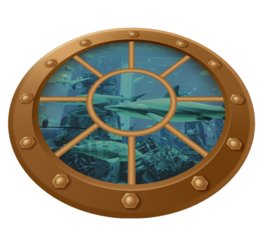 Floral rug underwater view portal - TenStickers
