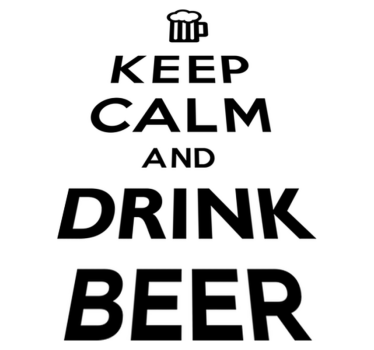Calm and drink beer kitchen vinyl mat - TenStickers
