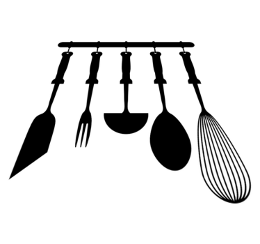 Kitchen vinyl mat for hanging kitchen utensils - TenStickers