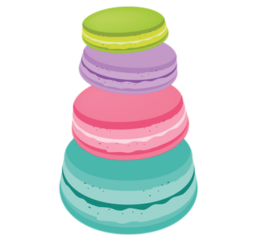Colorful macarons kitchen vinyl mat - TenStickers