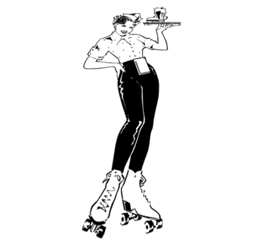 Vintage waitress kitchen vinyl mat - TenStickers
