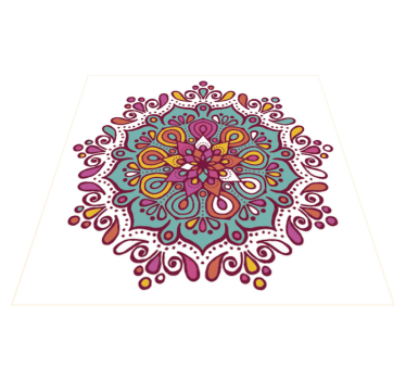Colorful tiled mandala kitchen vinyl mat - TenStickers