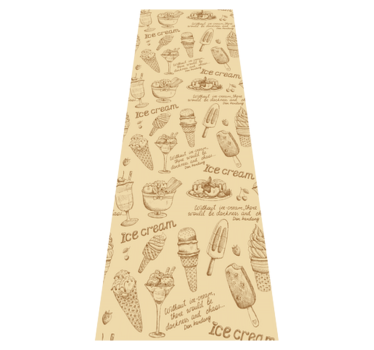 Vintage ice creams kitchen vinyl mat - TenStickers