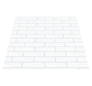 Kitchen vinyl mat white brick design - TenStickers