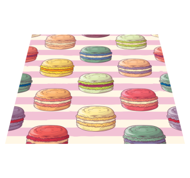 Retro macaroons kitchen vinyl mat - TenStickers