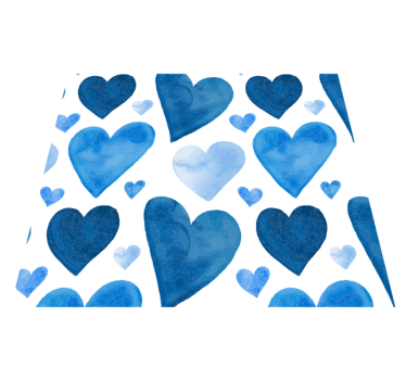 Blue sweet hearts kitchen vinyl mat - TenStickers