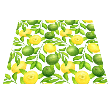 Kitchen vinyl mat lemons and limes design - TenStickers