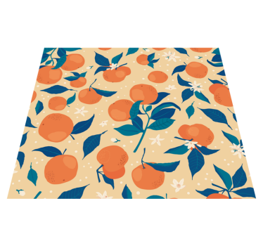 Kitchen vinyl mat with oranges fruit pattern - TenStickers