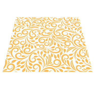 Kitchen vinyl mat with yellow polish flowers - TenStickers