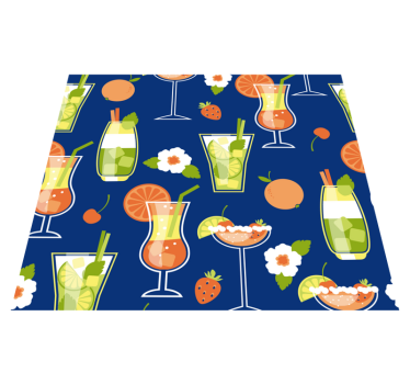 Vintage cocktails kitchen vinyl mat - TenStickers