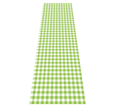 Green checked plaid design kitchen vinyl mat - TenStickers